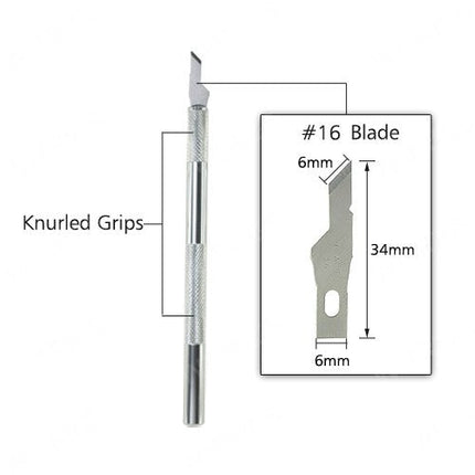 YS Hobby Knife Aluminum Handle Silver