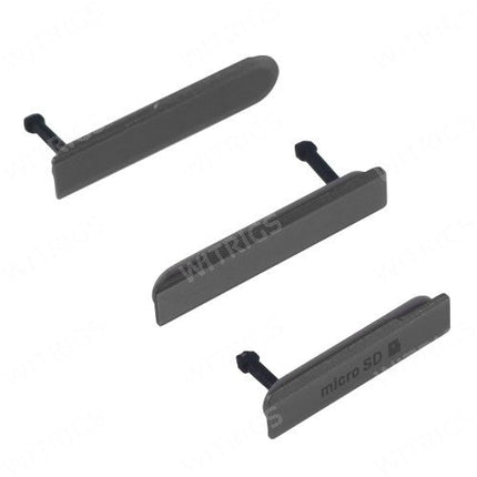 OEM Micro SD + SIM + USB Port Cover Flap for Sony Xperia Z1 Compact Black
