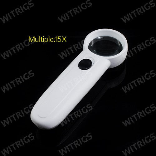 15x Hand-Held Magnifier with LED Light