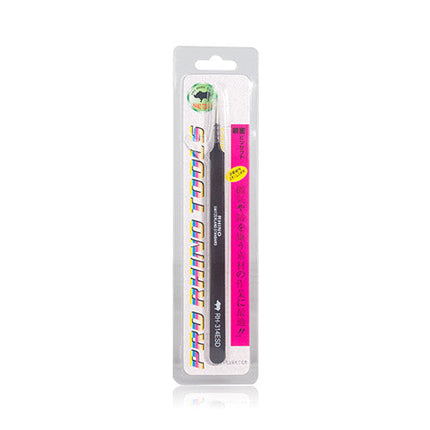 Pro Rhino ESD Safe Stainless Steel Tweezers Super Fine Tip Straight ESD-14 Extended Black