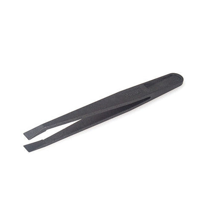 Flat Tip Plastic Tweezers Black