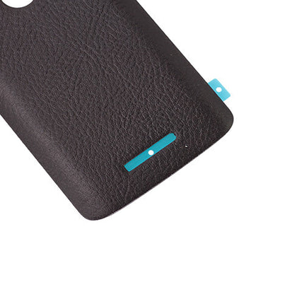 OEM Back Cover for Motorola Droid Turbo 2 XT1585 Genuine Pebbled Leather Black