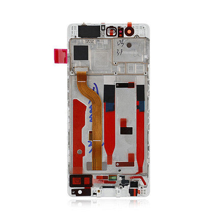 OEM Screen Replacement with Frame for Huawei P9 Ceramic White