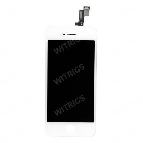 Custom LCD Screen with Digitizer Replacement for iPhone 5S White.
