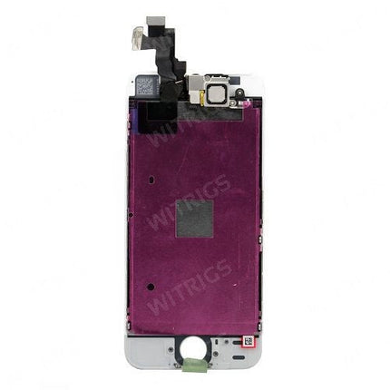 Custom LCD Screen with Digitizer Replacement for iPhone 5S White.