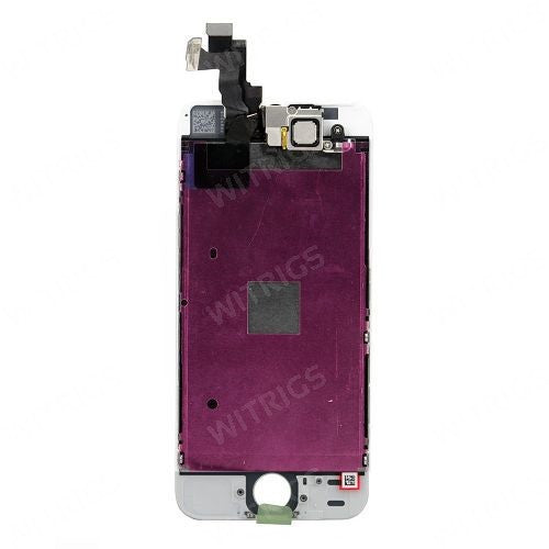 Custom LCD Screen with Digitizer Replacement for iPhone 5S White.
