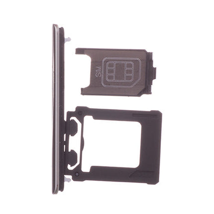 OEM SIM Card Tray + SIM Card Cover Flap for Sony Xperia XZ Premium Luminous Chrome