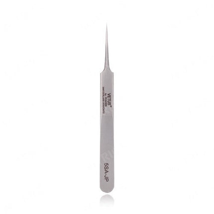 5SA-JP Stainless Steel Tweezers Fine Tip Straight Silver