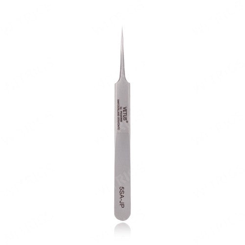 5SA-JP Stainless Steel Tweezers Fine Tip Straight Silver