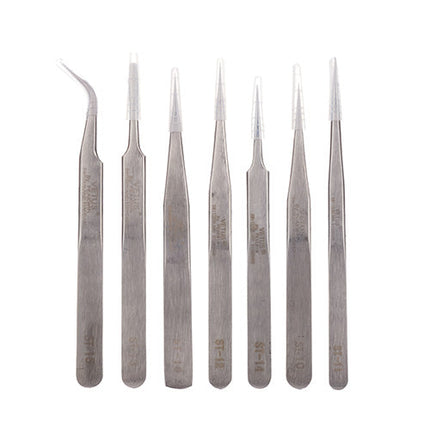 Multi-functional 7 in One Tweezers Silver