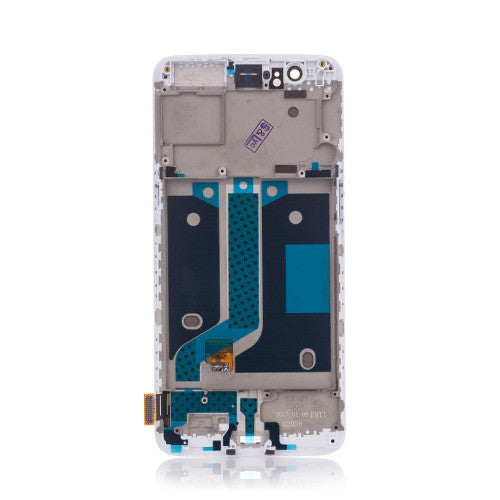 Custom Screen Replacement with Frame for OnePlus 5 White