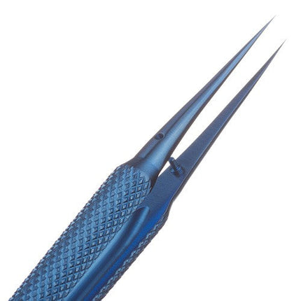 Precise Titanium Alloy Straight Tip Tweezers Blue