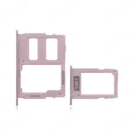 OEM Dual SIM + SD Card Tray for Samsung Galaxy J5 (2017) Pink