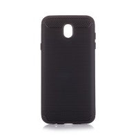 Brushed Silicon Back Shell for Samsung Galaxy J7 (2017) Black