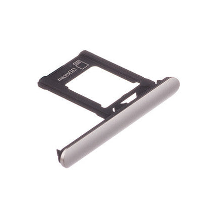 OEM SIM Card Tray + SIM Cover Flap for Sony Xperia XZ1 Warm Silver