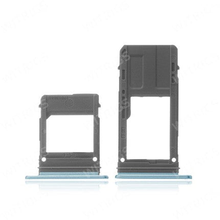 OEM SIM + SD Card Tray for Samsung Galaxy A7 (2017) Blue Mist