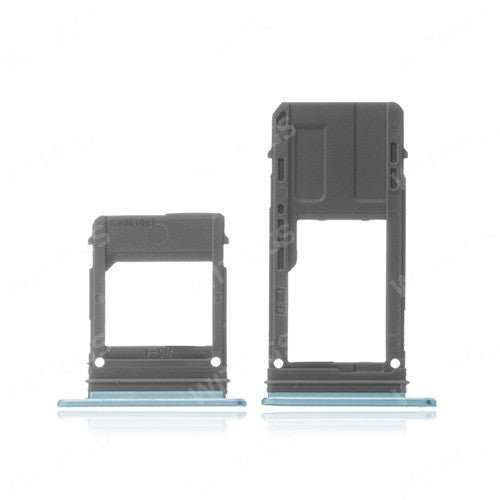 OEM SIM + SD Card Tray for Samsung Galaxy A7 (2017) Blue Mist