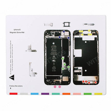 Magnetic Screw Mat for iPhone 8 White