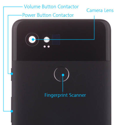 OEM Rear Housing for Google Pixel 2 XL Just Black.