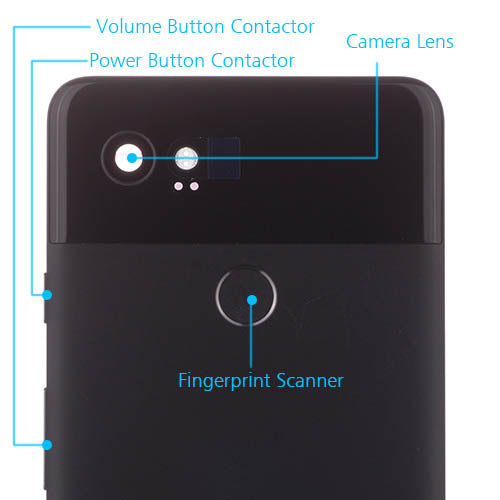 OEM Rear Housing for Google Pixel 2 XL Just Black.