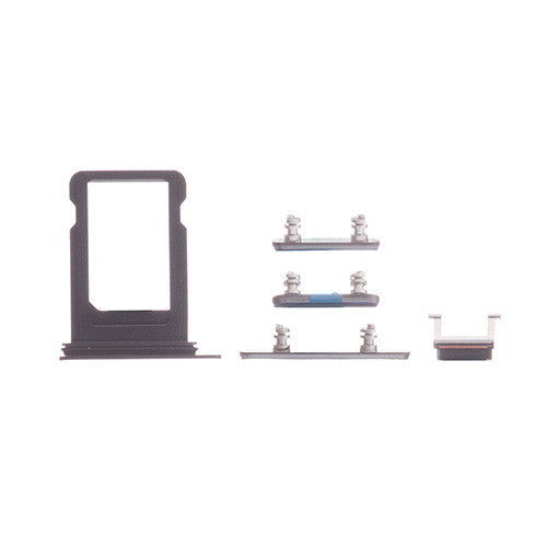 OEM SIM Card Tray + Side Button for iPhone X Space Gray