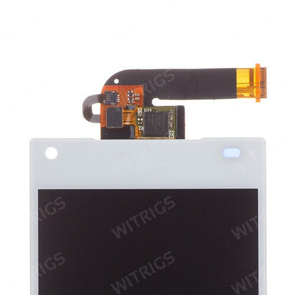 Custom LCD Screen with Digitizer Replacement for Sony Xperia Z5 Compact White