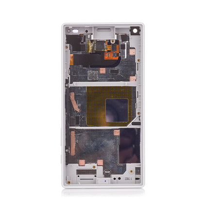 Custom Screen Replacement with Frame for Sony Xperia Z5 Compact White