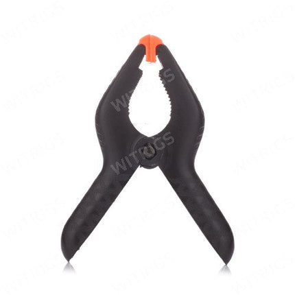 Cell Phone Retaining Holder with Clamp Black/Orange
