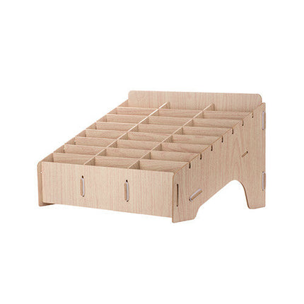 Cell Phone Wooden Storage Box Light Brown