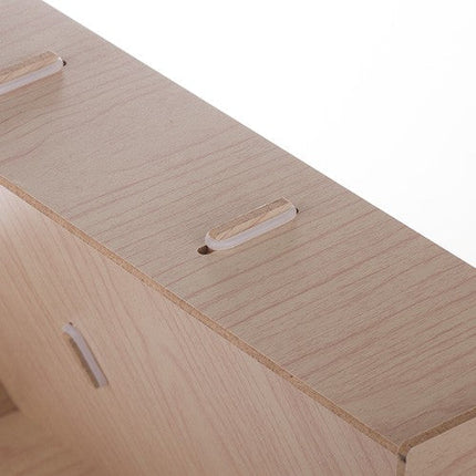 Cell Phone Wooden Storage Box Light Brown