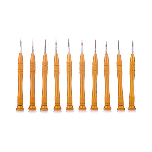 Metal Screwdriver Toolkit 10pcs/set Gold