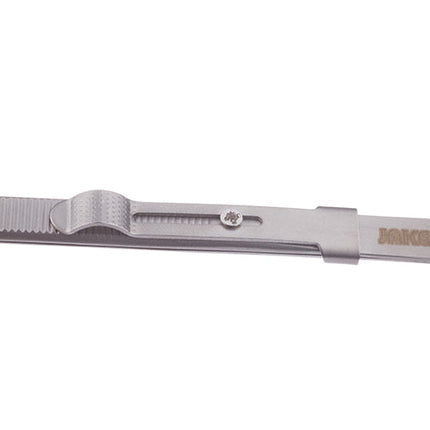 JM-T9-11 Metal Adjustable Tweezer Tip Straight Silver