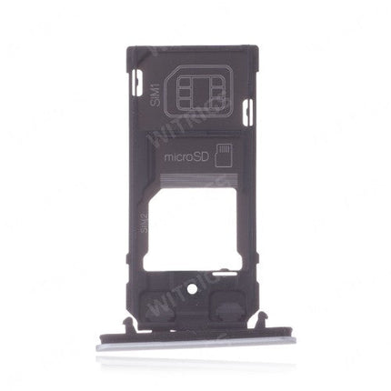 OEM SIM + SD Card Tray for Sony Xperia XZ2 Compact White Silver