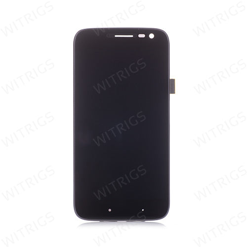 Custom Screen Replacement with Frame for Motorola Moto G4 Play Black