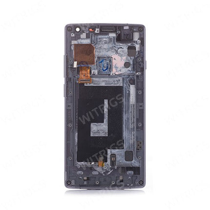 OEM Screen Replacement with Frame for OnePlus 2 Sandstone Black