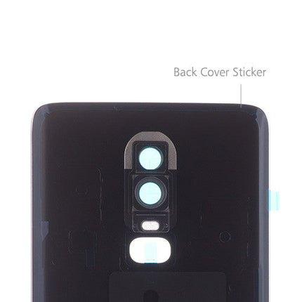OEM Battery Cover + Camera Lens Ring for OnePlus 6 Midnight Black