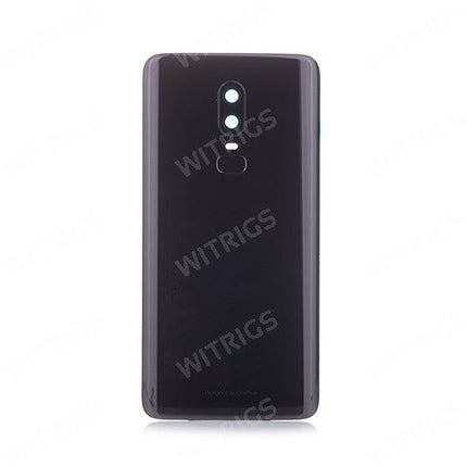 OEM Battery Cover + Fingerprint Scanner Flex for OnePlus 6 Mirror Black