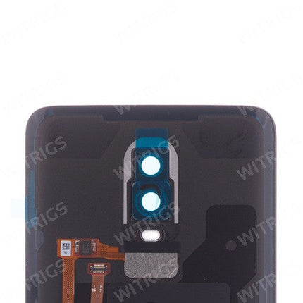OEM Battery Cover + Fingerprint Scanner Flex for OnePlus 6 Mirror Black