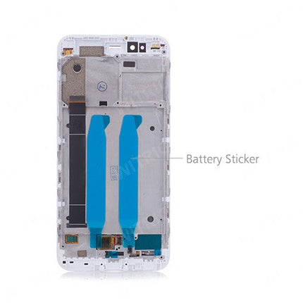 Custom Screen Replacement with Frame for Xiaomi Mi A1 White