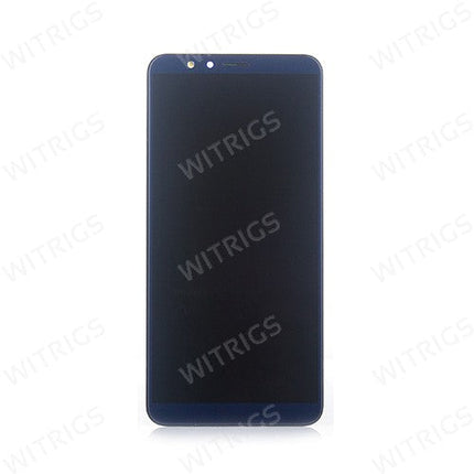 Custom Screen Replacement with Frame for Huawei Honor 7X Blue.