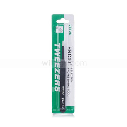 VETUS TS-13 ESD Flat and Straight Antistatic Tweezers