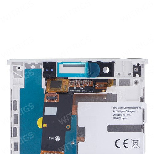 Custom Screen Replacement with Frame for Sony Xperia L1 White