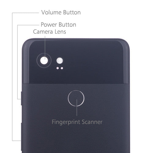 OEM Rear Housing Assembly for Google Pixel 2 XL Just Black.