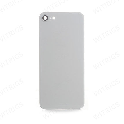Custom Battery Cover + Camera Lens for iPhone 8 Silver