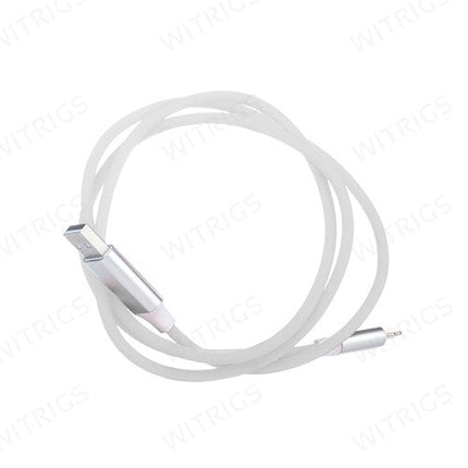 New USB Sync & Charge Cable with Sound Light Sensor for iPhone/iPad White