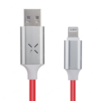 New USB Sync & Charge Cable with Sound Light Sensor for iPhone/iPad Red
