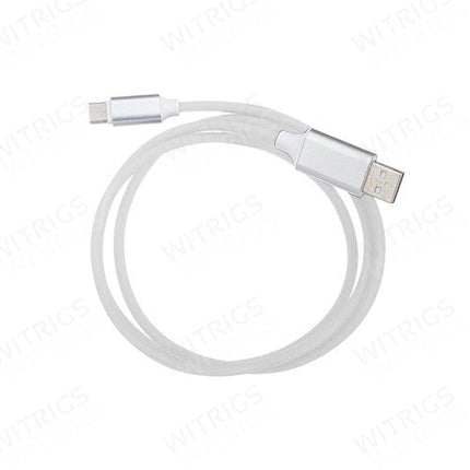 New USB Sync & Charge Cable with Sound Light Sensor for Micro Port White