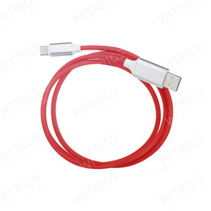 New USB Sync & Charge Cable with Sound Light Sensor for Micro Port Red