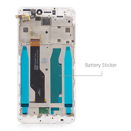 OEM Screen Replacement with Frame for Xiaomi Redmi Note 4X White