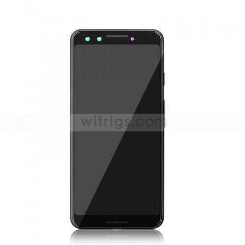 OEM Screen Replacement with Frame for Google Pixel 3 Just Black.